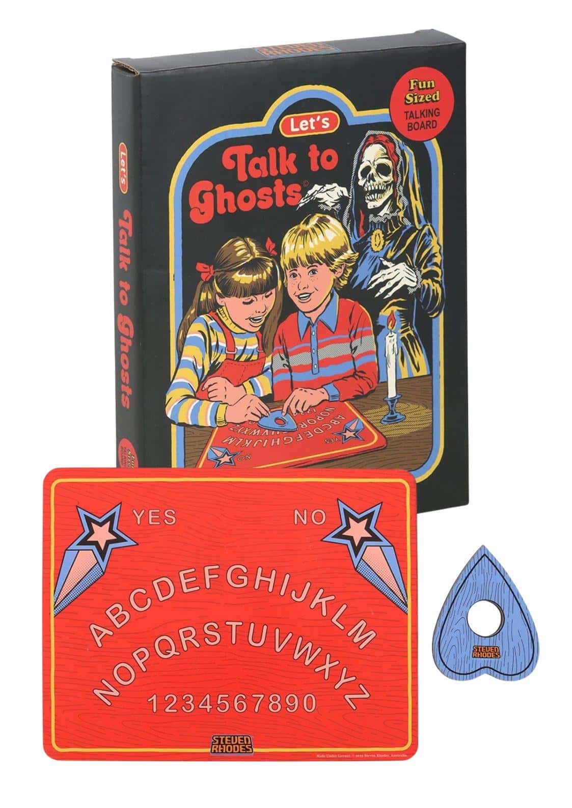 Rotes ouija board planchette spirituelle mit sternförmigem design alphabet zahlen und ja nein beschriftung von steven rhodes